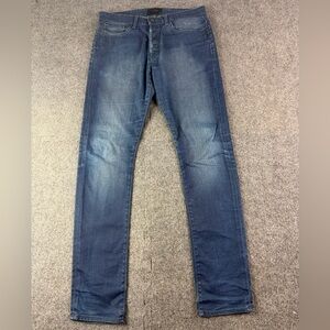 Ted Baker Mens Cotton Blend Fly Button Jeans Size 30x31 Blue